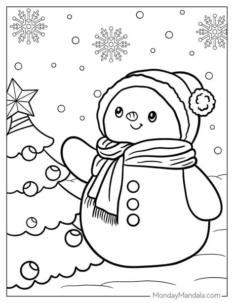 Printable Coloring Pages Snowman