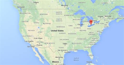 Where is Lake Erie on map of USA