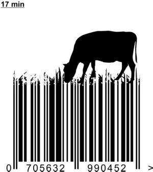 Cow Eating Grass Barcode - Internationalbarcodes.com