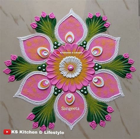 Pin by Aarti Dadhania on CRAFTY INSPIRATION | Free hand rangoli design, Rangoli designs flower ...