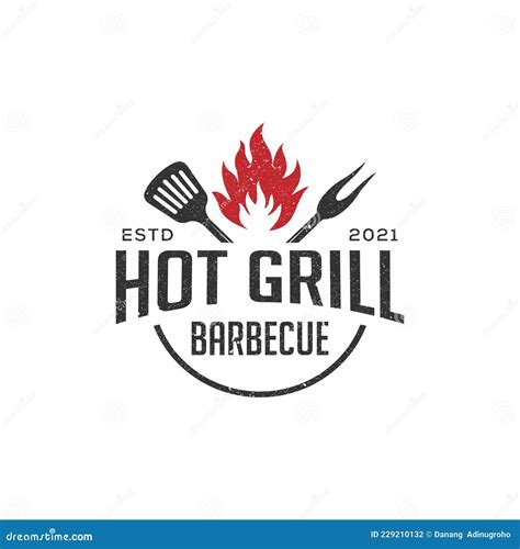 Rustic Barbecue Logo Design, Bar and Grill Vector Illustration, Best for Food, Restaurant Logo ...