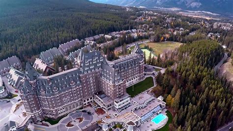 Aerial Video | Banff Springs Hotel and Surrounding Landscape | First Flight - YouTube