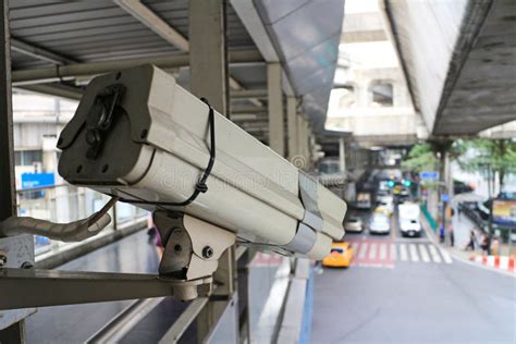 CCTV Camera for Traffic Monitoring Stock Image - Image of installation ...