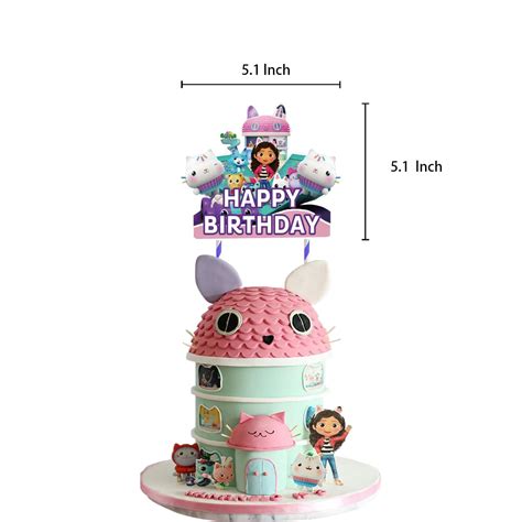 Gabbys Birthday Party Supplies Includes Gabby Cat Banner, Cake Topper and Gabby Cat Balloons ...