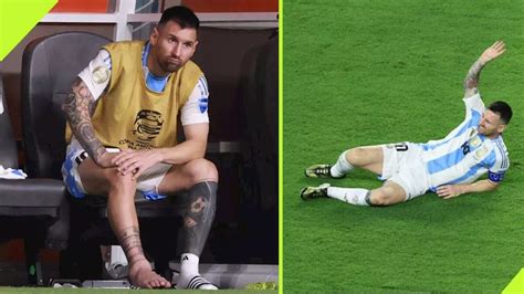 Lionel Messi’s Ankle Injury in Copa America Final vs Colombia Shown in ...