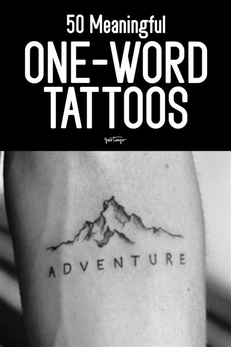 50 Meaningful One Word Tattoos To Ink On Your Body | One word tattoos, Meaningful word tattoos ...