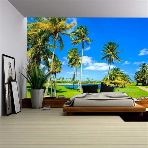 Wall26 Beautiful Golf Course Landscape in Miami. - Removable Wall Mural | Self-adhesive Large ...
