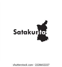 Satakunta Map Black Lettering Design On Stock Vector (Royalty Free ...