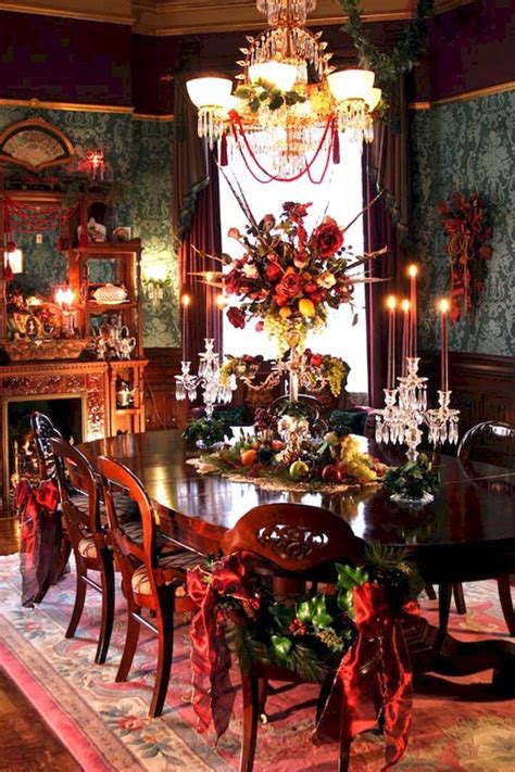 40 Awesome Christmas Dinner Table Decorations Ideas (16) | Victorian christmas decorations ...