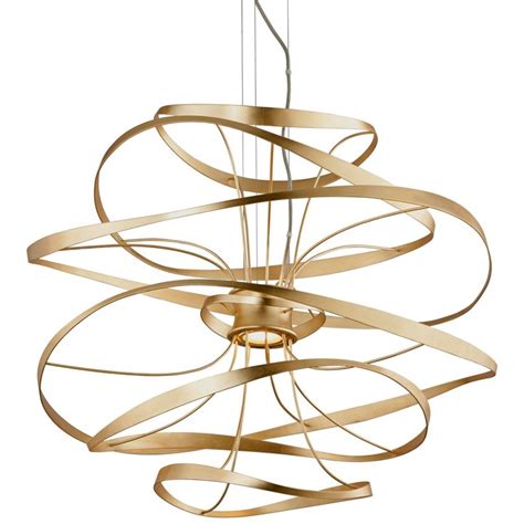 Corbett Calligraphy 34"W Gold Leaf LED Pendant Light - Style # 9M178 ...