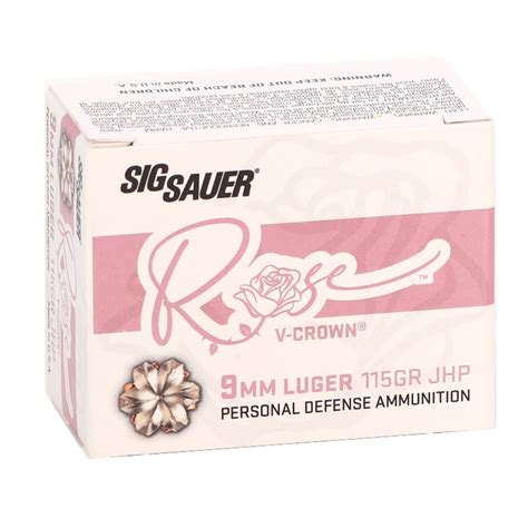 SIG Sauer Rose V-Crown 9mm Luger Ammo 115 Gr JHP - Ammo Deals