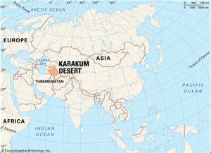 Karakum Desert | Map & Facts | Britannica