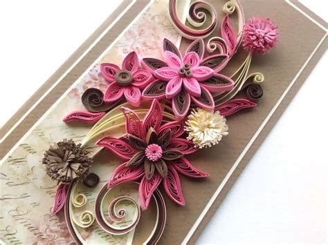 Beautiful handmade card/ art card/ quilling card/ greeting card/ 3d card