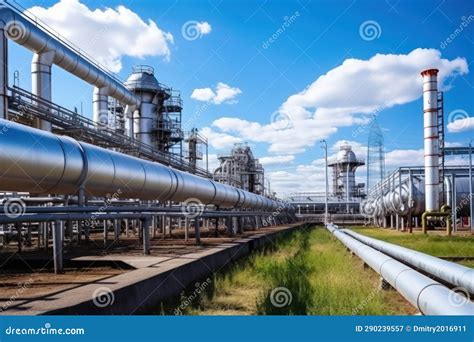 Oil or gas pipeline. stock image. Image of gasoline - 290239557