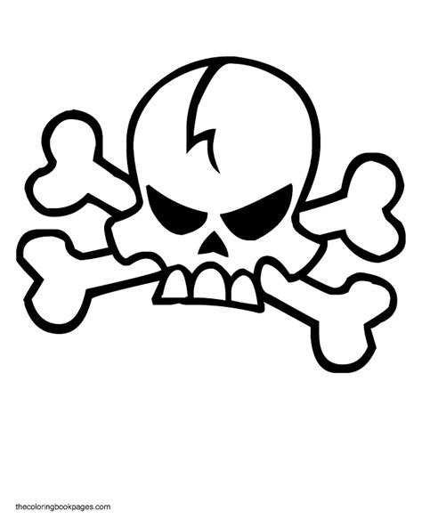 Skull And Bones Coloring Pages - ClipArt Best