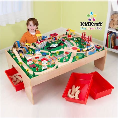 Kidkraft Waterfall Mountain Train Table Set - 17850 | Train set table ...