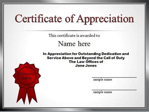 30 Free Certificate of Appreciation Templates and Letters | Certificate of recognition template ...