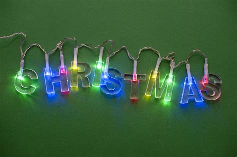Photo of Christmas in lights on green | Free christmas images