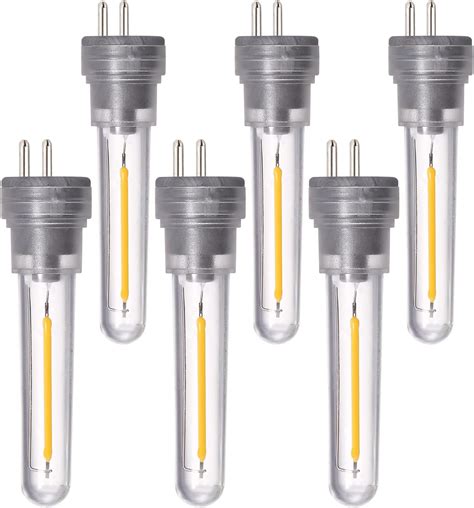 DGE S14 Replacement LED Bulb 6 Pack Replacement String Light Bulbs 1.5 Watt LED Replacement ...