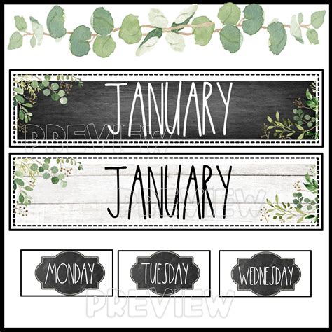 Modern Farmhouse Calendar Pack | Confetti & Creativity | Classroom ...