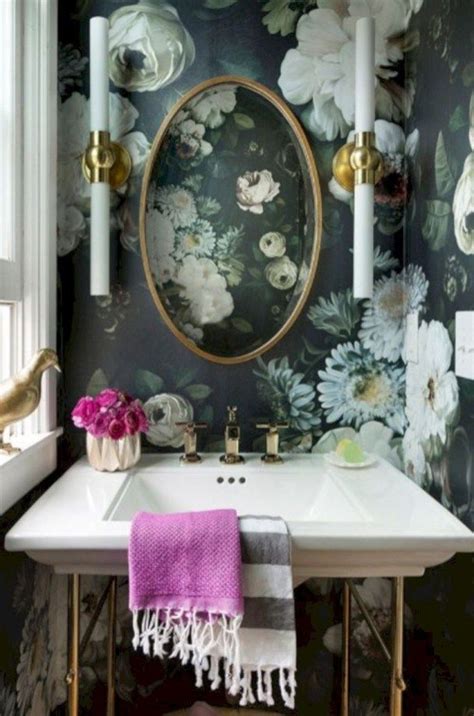 31 Amazing Small Bathroom Wallpaper - Homiku.com | Floral bathroom wallpaper, Room wallpaper ...