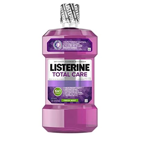 Buy Listerine Total Care Anticavity Fluoride Mouthwash, 6 Benefits in 1 ...