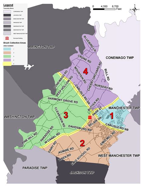 Brush Collection Areas Map – DOVER TOWNSHIP