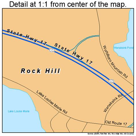 Rock Hill New York Street Map 3663132