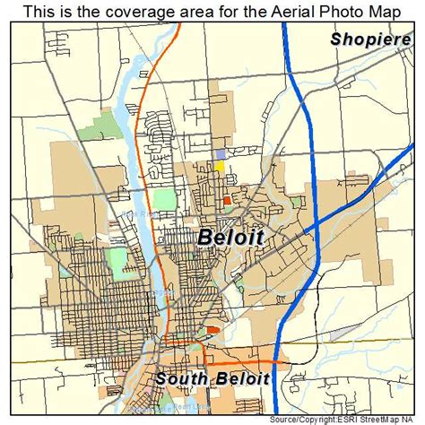 Aerial Photography Map of Beloit, WI Wisconsin