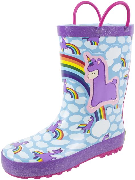 Rainbow Daze - Rainbow Daze Rain Boots for Kids,Printed All Weather Boots,100% Rubber Boots with ...