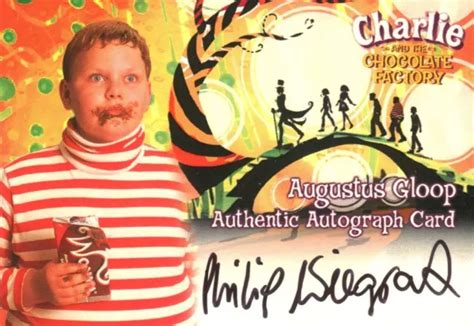 CHARLIE & CHOCOLATE Factory Philip Wiegratz as Augustus Gloop Autograph Card £48.49 - PicClick UK