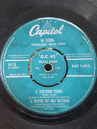 "Tennessee" Ernie Ford* - Sixteen Tons (1955, Vinyl) | Discogs