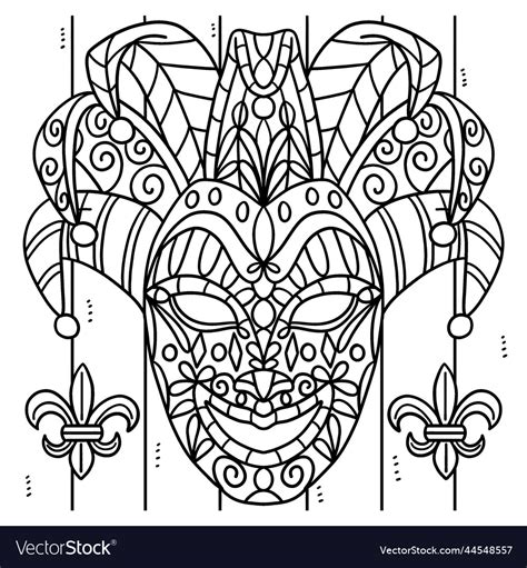 Mardi Gras Mask Printable Coloring Pages