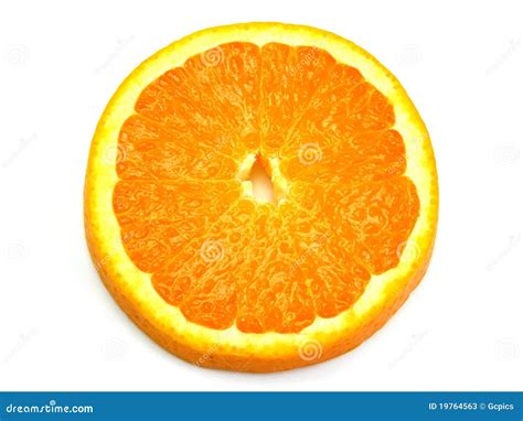 A Close Up Slice Of Orange Stock Photos - Image: 19764563