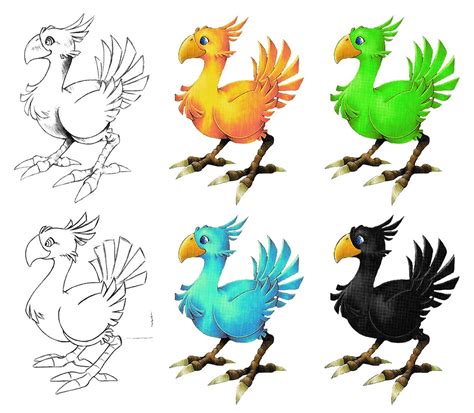 Chocobo Types Art - Final Fantasy VII Art Gallery | Final fantasy artwork, Final fantasy vii ...