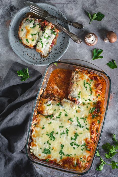 Vegetarian Zucchini Lasagna - w/ Mushroom Bolognese