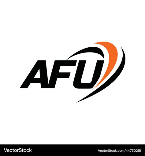 Afu monogram logo Royalty Free Vector Image - VectorStock