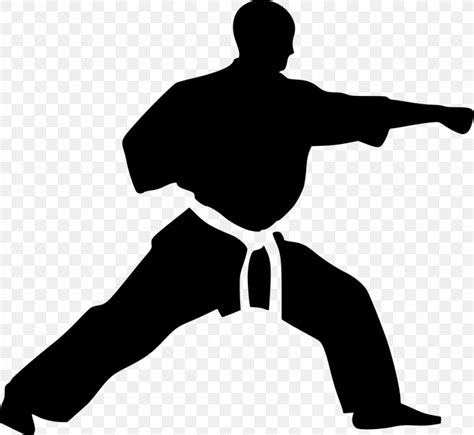 Karate Martial Arts Kick Sparring Clip Art, PNG, 981x902px, Karate, Arm, Black, Black And White ...