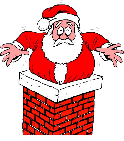 Santa stuck in a chimney clipart. Free download transparent .PNG | Creazilla