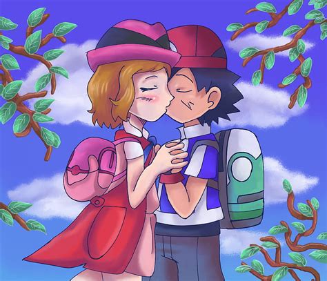 Pokemon Ash Ketchum Kiss, ash and serena kiss HD wallpaper | Pxfuel