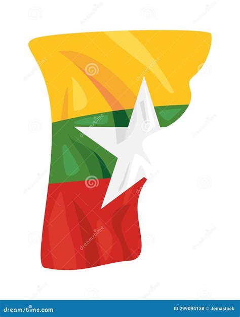 Myanmar Independence Day Flag Symbol Stock Illustration - Illustration ...