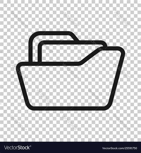 File folder icon in transparent style documents Vector Image