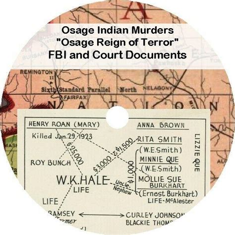 Osage Indian Murders "Osage Reign of Terror" FBI and Court Documents | #3769053820