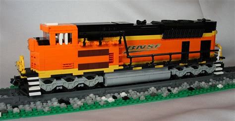 BNSF SD70ACe left | Lego city train, Lego trains, Lego building