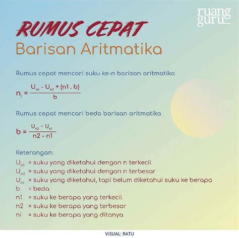 Rumus Barisan Dan Deret Geometri Rumus deret barisan