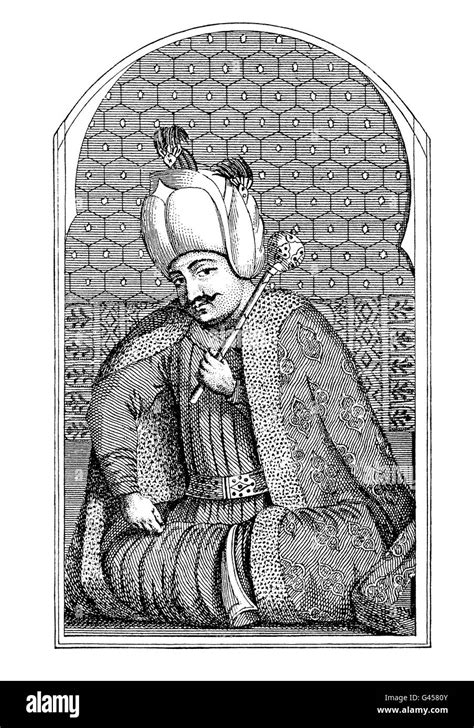 Selim I, Sultan of the Ottoman Empire in XVI century, engraving portrait Stock Photo - Alamy