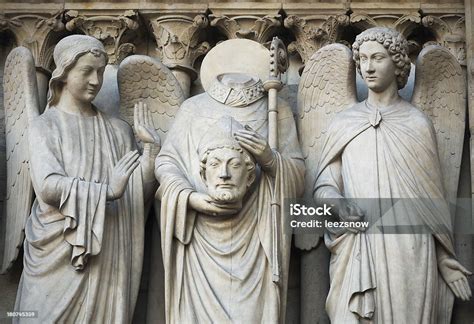 Beheaded John The Baptist At Notre Dame Stock Photo - Download Image ...