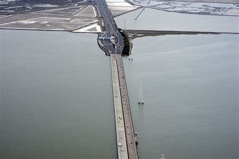 Aerial view of toll plaza for the San Mateo-Hayward Bridge… | Flickr