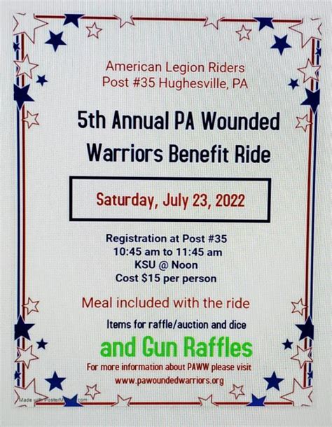 Events - 5th Annual PA Wounded Warriors Benefit Riders | Rider Nation ...