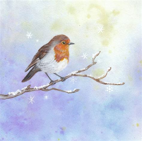 Christmas robin stock illustration. Illustration of robin - 24967561